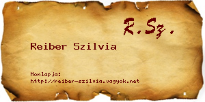 Reiber Szilvia névjegykártya